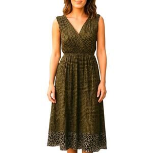 Cato 22W 24W Green Women's Sleeveless Sun Dress Plus Size 3X 3XL XXXL